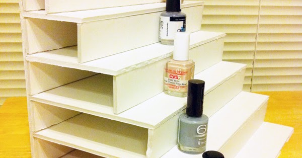 how to make a nail polish rack with foam board